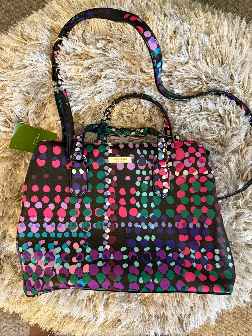 NWT Kate Spade Evangele Laurel Way Multicolor Dottie Bag